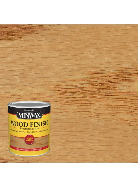 Minwax Wood Finish Penetrating Stain, Golden Pecan Oil-Based, 1/2 Pint