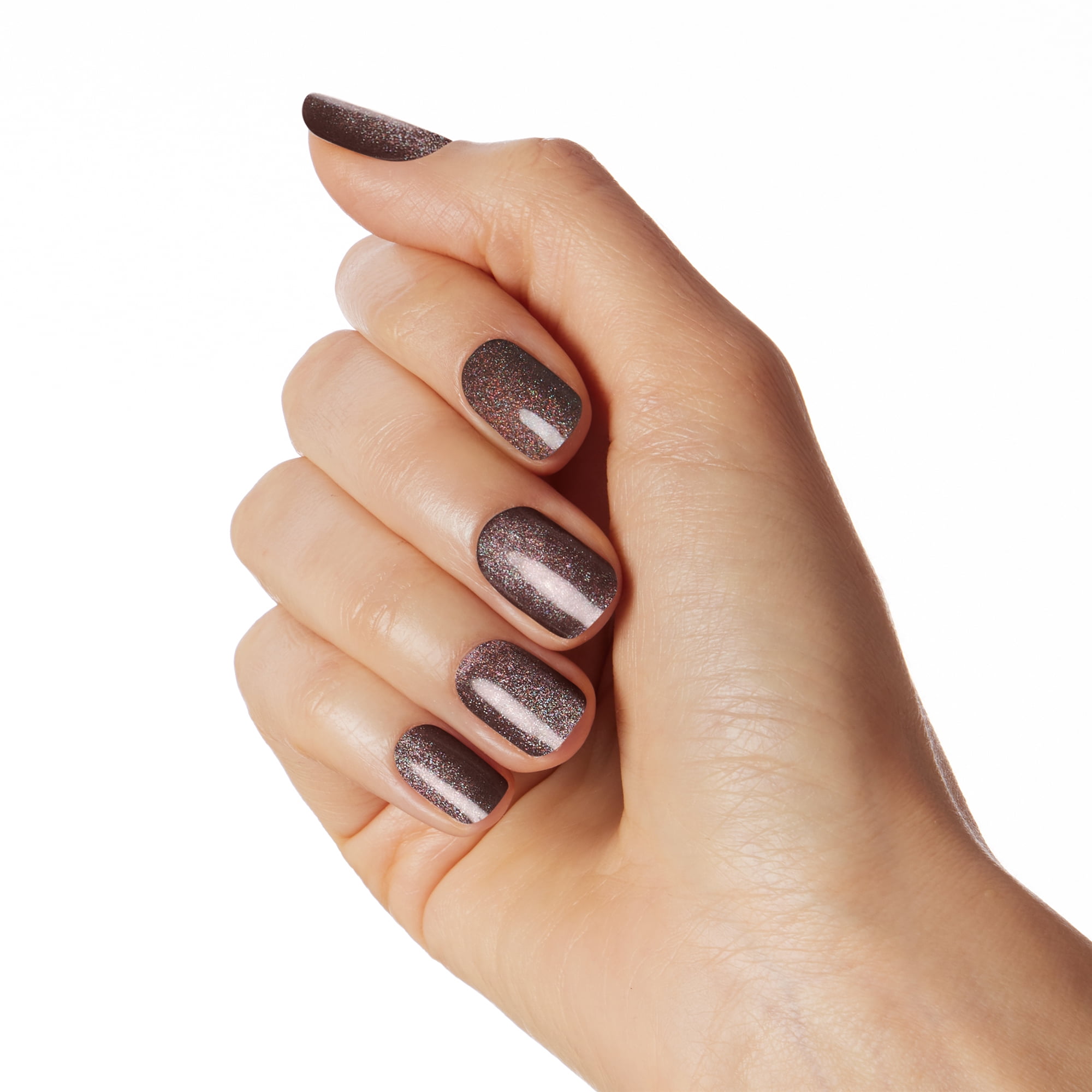 Dashing Diva Glaze Semi-Cured Gel Nail Strips, Espresso Me, 32 Ct