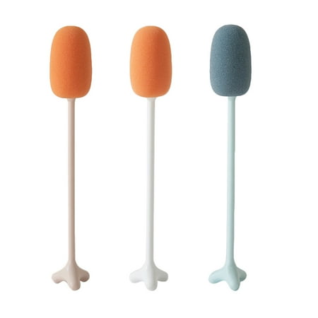 

3 Pcs Long Handle Sponge Brush Water Cups Cleaning Brush (Random Color)