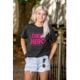 thumbnail image 4 of Breast Cancer Chemo Hero BCA Heart Women's Graphic T Shirt Tees Brisco Brands S, 4 of 5