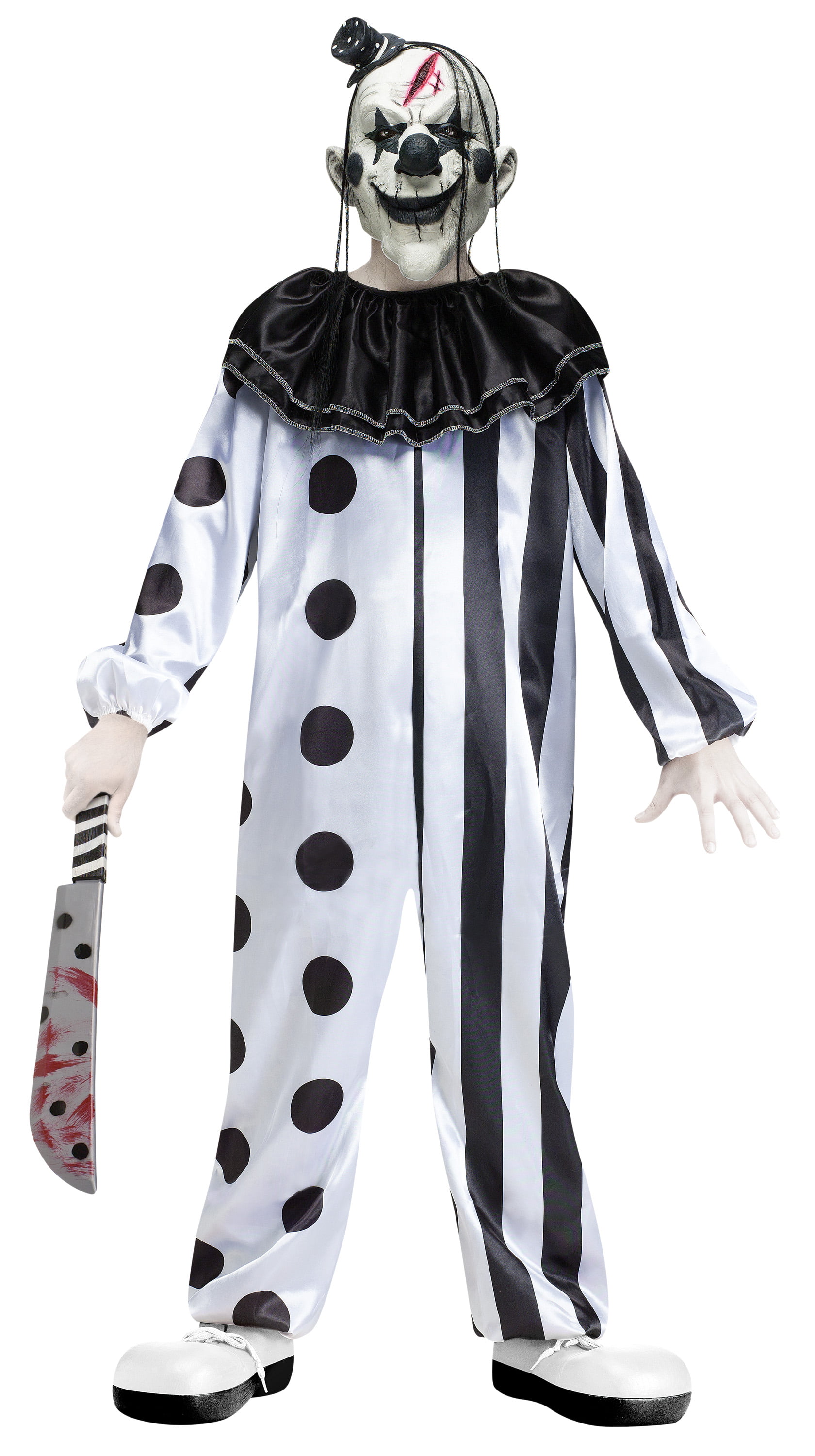 Cosplay Fancy Dress Halloween Party Killer Scary Adult Vintage Clown Costume 