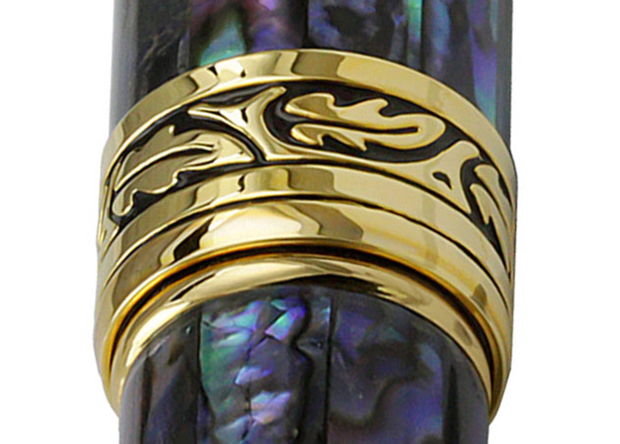 Xezo Xezo Maestro® Paua Abalone Sea Shell Ballpoint Pen - 18K Gold Plated