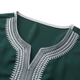 thumbnail image 4 of Yaoyar Mens Middle Eastern Traditional Robe Mid Sleeve Round Neck Embroidered Men's Clothing Middle East Kaftan Saudi Arab Caftans Islamic Abaya Dress Dubai Robes, 4 of 5