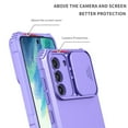 thumbnail image 3 of JTCASES for Samsung Galaxy A03S Case, Sliding Camera Cover & Foldable Kickstand Shockproof Corners Anti-fall Rugged Anti-slip PC TPU Heavy Duty Protective Hybitd Shell - Purple, 3 of 12