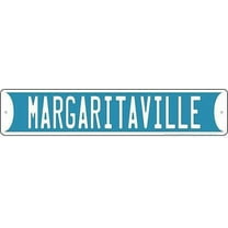 MARGARITAVILLE METAL STREET SIGN 24 X 5" RD JIMMY BUFFETT BEACH HOUSE MAN CAVE