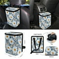thumbnail image 4 of Jeiento Flower Daisy Car Seat Cover Split Covers for Women Men Car Steering Wheel Cover Seat Belt Strap Pad Trash Bag Mount Phone Holder Rearview Mirror Accessories Cup Holder Key Chain 15 PCS, 4 of 7