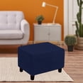 thumbnail image 5 of Yingyy Repose-Pieds Housse Extensible Velours Anti-Poussière Accessoires Velours Extensible Salon Flexible Bleu, 5 of 5