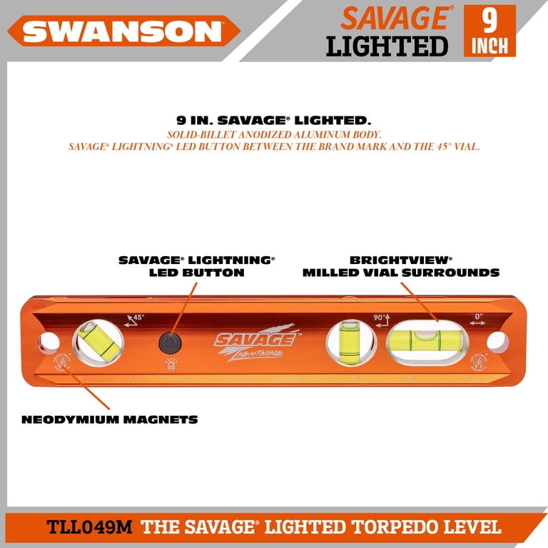 【パラタイプ標本】ツマベニチョウ♂♀標本★ティオマン島産★ 貴重赤ラベル付 Swanson, Lighted Magnetic Torpedo Level, Model TLL049M, 9