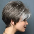 thumbnail image 3 of Shang Oumei Short Hair Wig for Women with Brown Gradient Color Headband Synthetic Hairpiece, 3 of 4