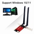 thumbnail image 2 of Wifi 6E AX210 PCIE Wifi Adapter 5400Mbps Wireless Ethernet Network Card BT 5.3 2.4G/5G Dual Band 802.11 for Win 10 11, 2 of 7