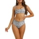 thumbnail image 1 of INSPIRE CHIC Conjuntos de Bikini de Leopardo con Tirantes Ajustables para Mujeres 2 Piezas de Baño de Cintura Alta Tallas X-Small Negro, 1 of 5