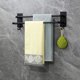 thumbnail image 1 of Toallero de Aluminio para Montar en la Pared, Toallero Autoadhesivo de 40 cm con 2 Ganchos, Organizador de baño de 2 Niveles, Montaje en Pared con Doble Varilla, Negro, 1 of 6
