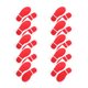 thumbnail image 1 of SHOWERORO 10Pares Calcomanías De Huellas Rojas Decorativas Para Pisos En Escuelas Y Comercios, 1 of 6