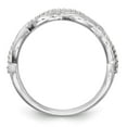 thumbnail image 2 of 14k White Gold Diamond Wedding Band Braided Infinity Anniversary Ring 1/8 Ct., 2 of 5