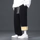 thumbnail image 5 of Pantalones largos para hombre, de color liso, de lana de celdas en barbecho, con bolsillos y cordón, pantalones de polar, pantalones de pana., 5 of 5