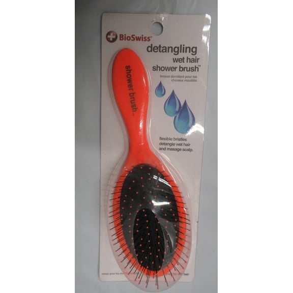 Bio Swiss detangling wet hair shower brush -Orange