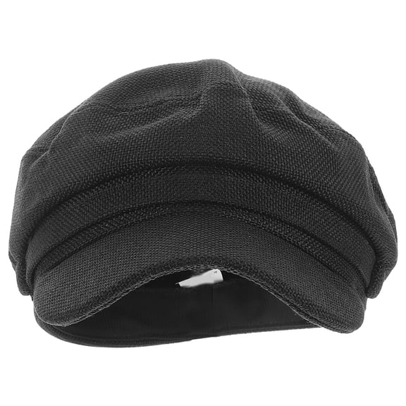 Minkissy Fashion Hats for Women Nautical Style Round Black Beret Hat 1Pack for Travel