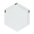 thumbnail image 6 of DecMode 24" x 21" White Hexagon Wall Mirror with Thin Minimalistic Frame, 6 of 7