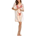 thumbnail image 4 of Chemise de Bikini pour Femmes Couverture Manches Courtes Imprimé Mignon Robe T-Shirt Ample Tenue Amusante, Rouge, L, 4 of 4
