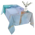 thumbnail image 2 of Purple Teal Golden Marble Table Cloth Waterproof Tablecloths, Abstract Modern Geometric Tablecloth Dining Table Cover for Kitchen Party Tabletop Outdoor, Rectangle Tablecloth 60x120 Inch, 2 of 9