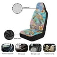 thumbnail image 6 of Yuyamidu Sea Turtle Car Front Seat Covers Waterproof Car Seat Cover Starfish Front Seat Cover Protection Universal Interior Accessories for Auto Truck Van SUV 2 Pcs, 6 of 7