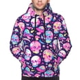 thumbnail image 2 of Bingfone Skull mushroom colorful cute Men's Drawstring Hoodie Long Sleeve Pocket Sweatshirts-Medium, 2 of 6