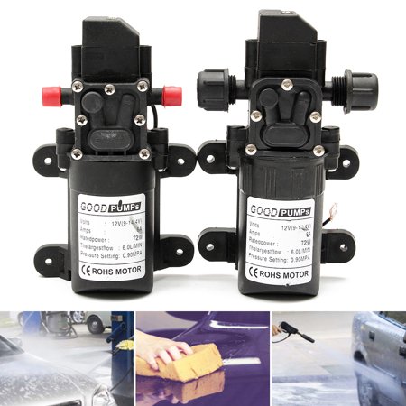 130PSI 6L/Min Water High Pressure Automatic Diaphragm Self Priming Pump 12V 70W