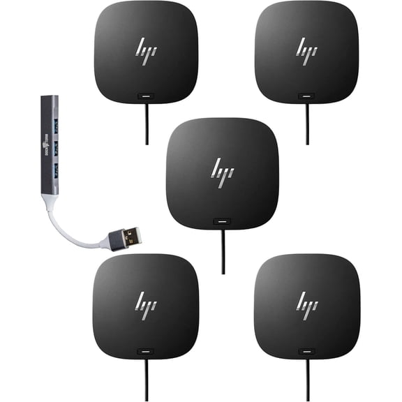 Restored HP USB-C Dock G5 100W PD & Dockztorm Hub Bundle 5 Pack (Refurbished)