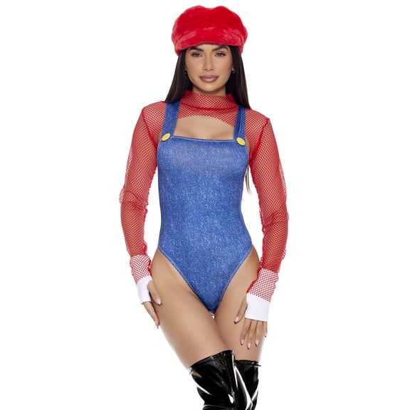 Adult Women's Its Me Red And Blue Video Game Costume