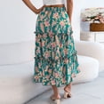 thumbnail image 5 of Haivin Ladies' fashionable and casual spring/summer floral mid calf skirt, 5 of 8