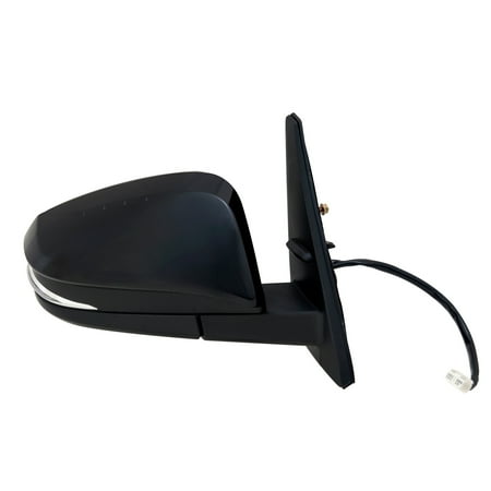 70167T - Fit System Passenger Side Mirror for 14-18 Toyota 4 Runner, textured black w/ PTM cover, w/ turn signal, puddle lamp, foldaway, Heated Power