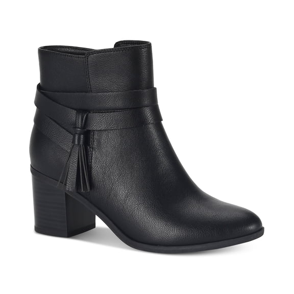 Style Co Womens Catrionaa Dress Booties Black Smooth 8M