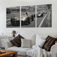 thumbnail image 2 of ONETECH Car Posters Vintage Wonderful Black and White Racing Car Wall Posters Canvas Wall Art Prints for Wall Decor Room Decor Bedroom Decor Gifts 12''x16''X3 Panels Frame-Style, 2 of 4