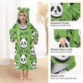 thumbnail image 4 of Wearable Blanket with Sleeves and Pocket Oversized Hooded Sweatshirt 3-14 YR Cute Panda Heads S, 4 of 7
