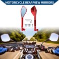 thumbnail image 2 of Unique Bargains Motorcycle Rear View Mirrors Side Rearview Mirror Adjustable Aluminum Alloy 1 Set Red M8/M10 Prismatic Shape, 2 of 7