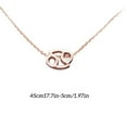 thumbnail image 4 of Linyer Constellations Theme Single Symbol Friendship Necklace Chic Comfortable Jewelry Chain Pendant for Lover Festival Gifts Rose Gold Cancer, 4 of 5