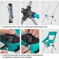 thumbnail image 5 of KingCamp Ultralight silla de Camping compacta silla plegable de 330lbs para adultos Cyan al aire libre, 5 of 5
