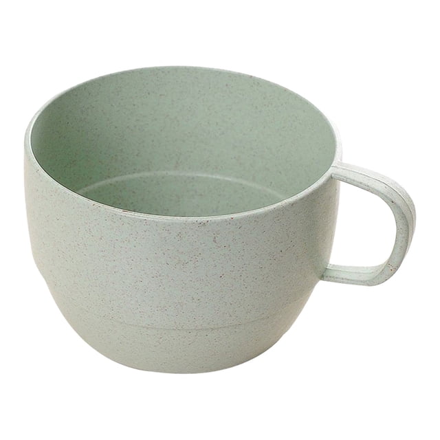 Binwennn Coffee Mugs Set with Rack Wheat Straw Coffee Cups/Reusable Mugs With Handles Un Breakable Lightweight B P A F Ree For Children Adults Elderly