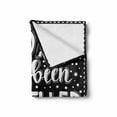 thumbnail image 2 of Saying Soft Flannel Fleece Blanket, Conceptual Handwritten Phrase Today Has Been Cancelled Go Back to Bed, Cozy Plush for Indoor and Outdoor Use, 50" x 70", Charcoal Grey and White, by Ambesonne, 2 of 6