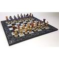 thumbnail image 2 of Medieval Times Crusades Arabian vs Christian Knights Chess Set 17" Maltese Board, 2 of 8