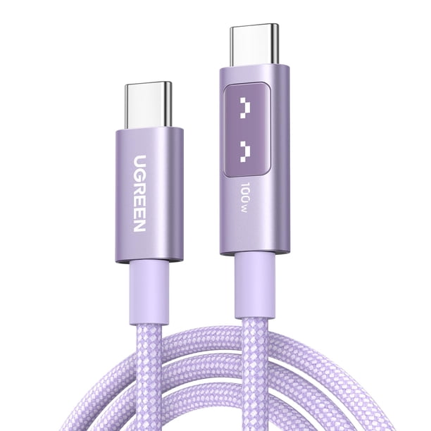 Cable de carga UGREEN Uno USB C a USB C de 100 W con pantalla LED