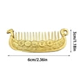 thumbnail image 3 of Plated Bronze Metal Beard Comb Hand Carved Ergonomic Design Exquisite Compact Portable Cool Style for Men Grooming Beard Care, 3 of 7