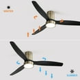 thumbnail image 5 of Sofucor 52-Inch Flush Mount Contemporary Ceiling Fan with Dimmable LED Light and Remote, 5 of 5