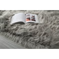 thumbnail image 5 of 84"x60" Ultra Soft Fluffy Rugs, Faux Fur Sheepskin Area Rug for Bedroom Bedside Living Room Carpet, Nursery Washable Floor Carpets, Soft Luxury Rug, Light Gray, 5 of 7