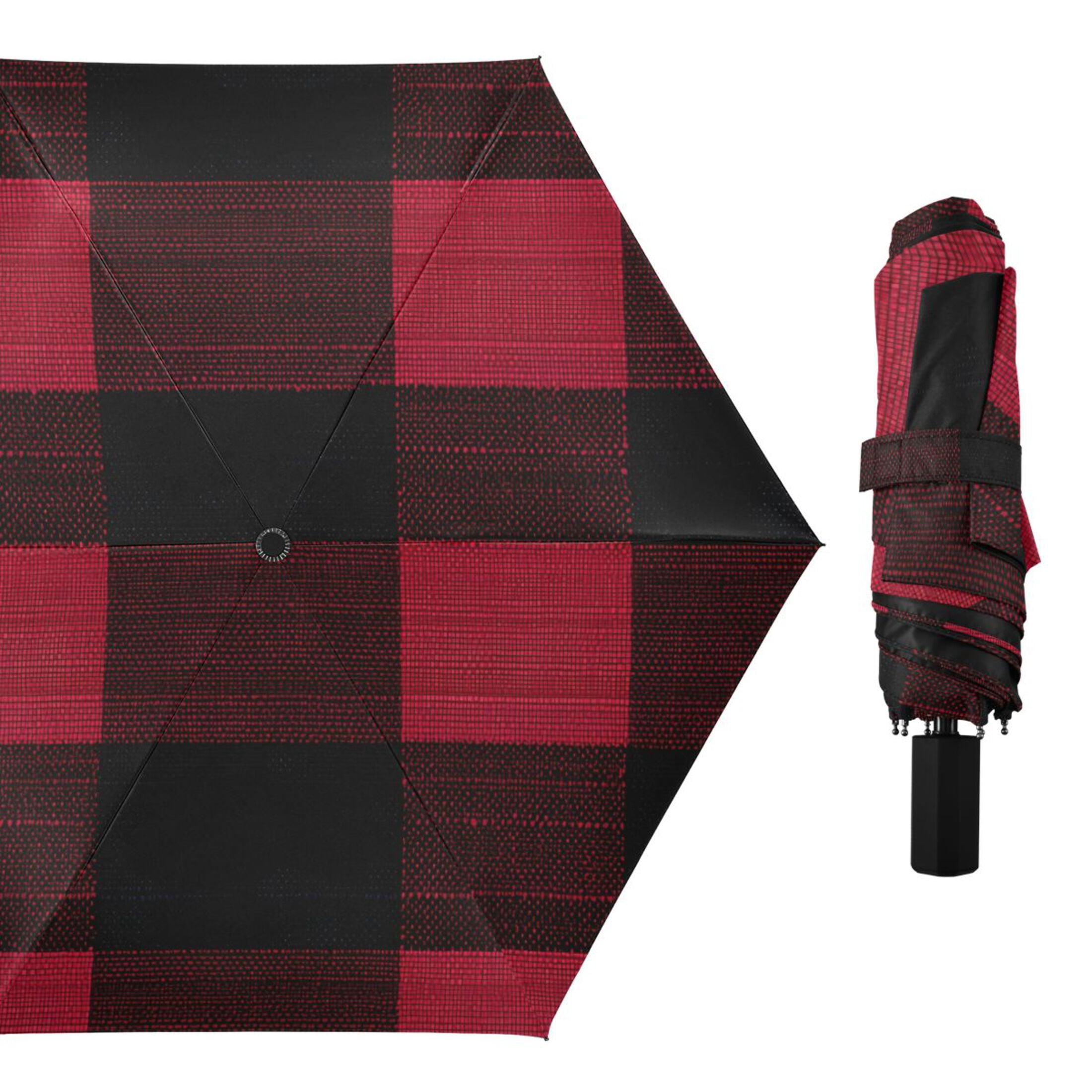 ALAZA Checkered Grid-b3 UPF 50+ Compact Folding Umbrella for Rain Travel Umbrella Packable