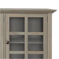 thumbnail image 3 of JERFIT Solid Wood Storage Cabinet with Glass Doors, Light Brown Distressed Finish Wide Bookcase with Adjustable Shelves for Living Room, Bedroom, Office, 3 of 6