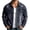 Black, variant on Men's Denim Jacket with Pockets Classic Lapel Collar Button Down Jean Jacket Oversized Long Sleeve Distressed Ripped Jacket Stylish Solid Color Streetwear Workwear Jacket for Men L