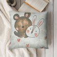 thumbnail image 3 of Chinese Panda Rabbit Decorative Pillow Cases Soft Coral Fleece Square Pillow Covers Pillows Case for Decor Sofa Living Room Bedroom, 3 of 5