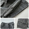 thumbnail image 7 of Weebloom Toddler Baby Shorts Boy Casual Loose Denim Retro Street Summer 1-12Years Cute Streetwear,4-5 Years, 7 of 7