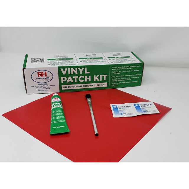 Kit de adhesivos RH de vinilo reforzado con PVC de 10 x 10 cm